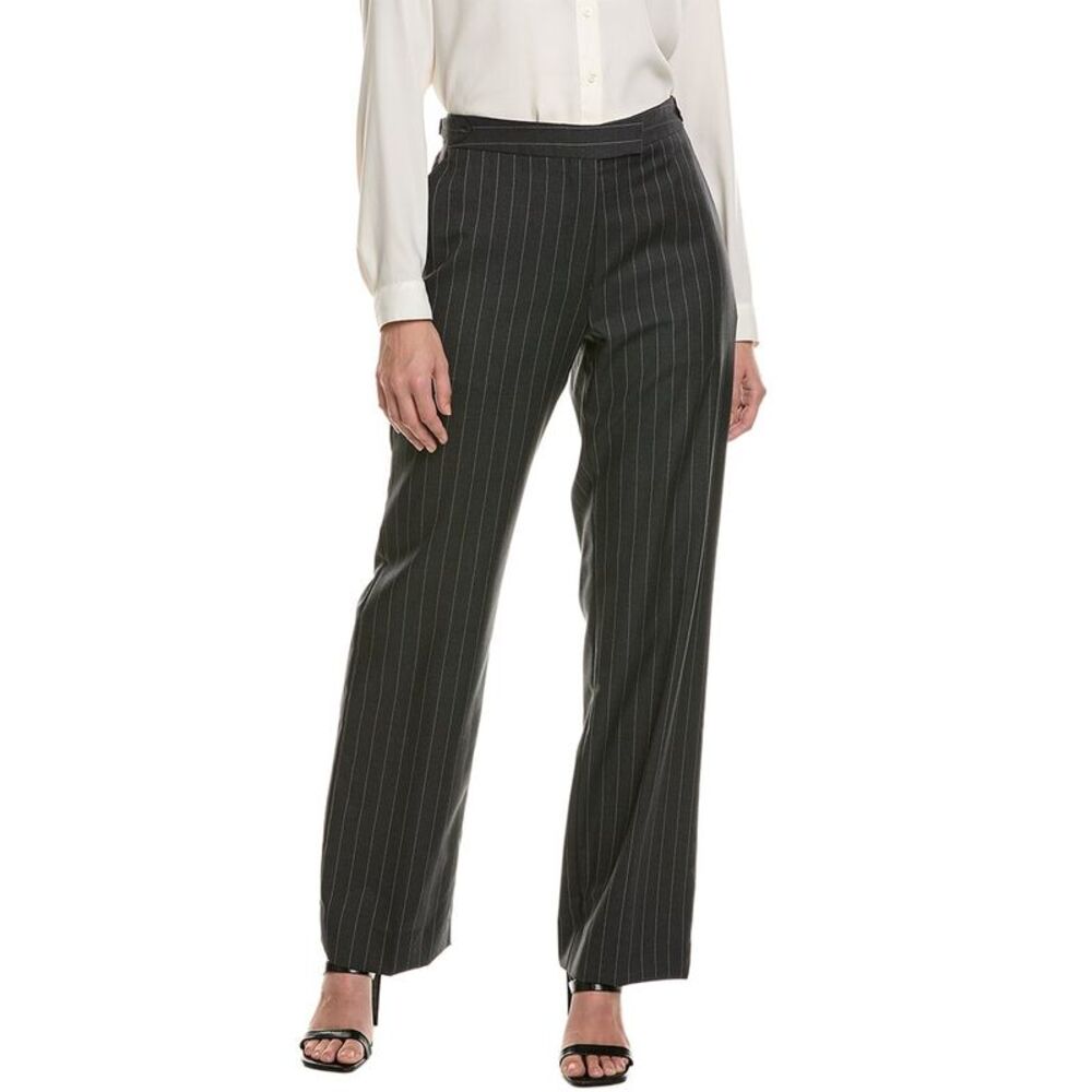 Officine Générale Womens  Ilenia Pinstripe Wool Pant, Grey